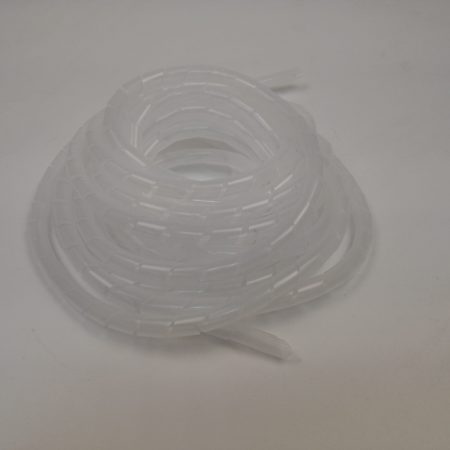 Защитная оплетка кабеля D10 мм, спиральная, молочный белый