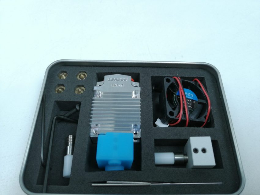 Комплект печтающей головы с радиатором Lerdge на два экструдера (вентилятор 24 В)