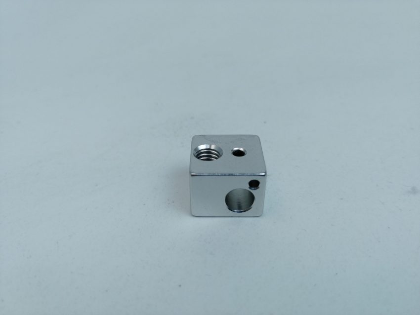 Нагревательный блок алюминиевый, термистор капля, 16х16х12 мм, цвет серебро