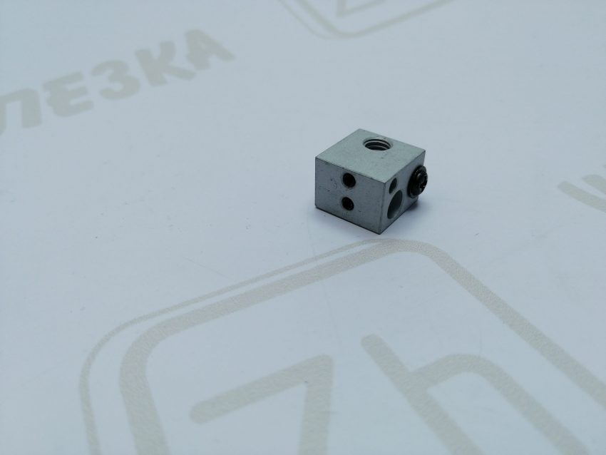 Нагревательный блок алюминиевый, 16х16х12 мм, термистор гильза/капля
